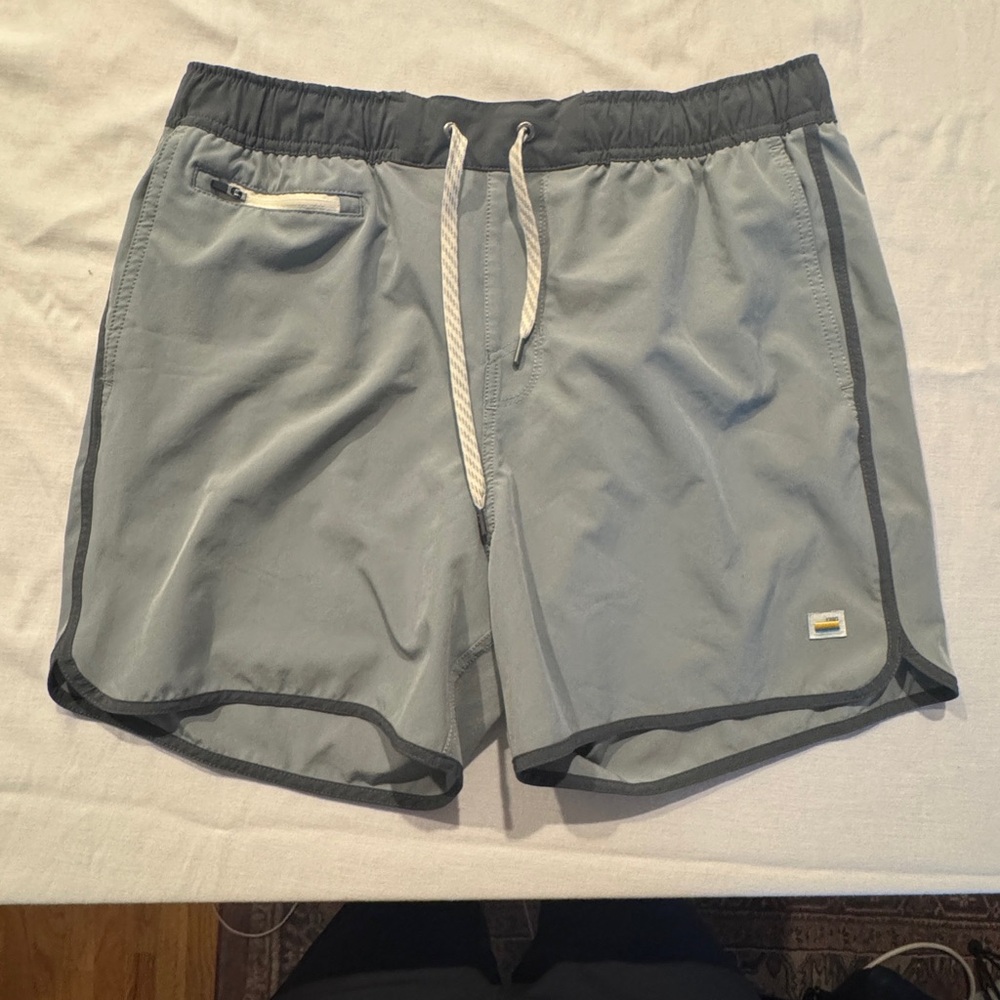 Viori Gray Swim Shorts with Drawstring